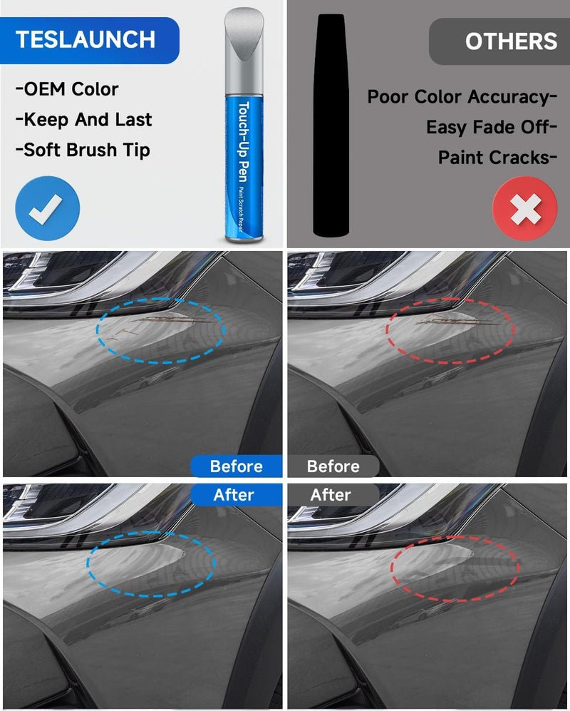 RSACET 1F7 Classic Silver Metallic Touch Up Paint Compatible with Toyota Exact Match Touch Up Paint Car Scratch Repair - Image 2